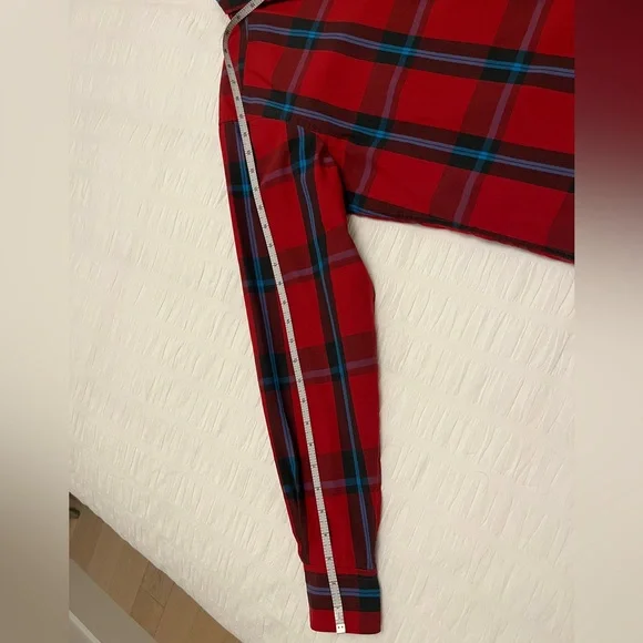 VINTAGE Ron Chereskin Plaid Long Sleeve Button Front Casual Shirt Made Hong Kong - Picture 12 of 13